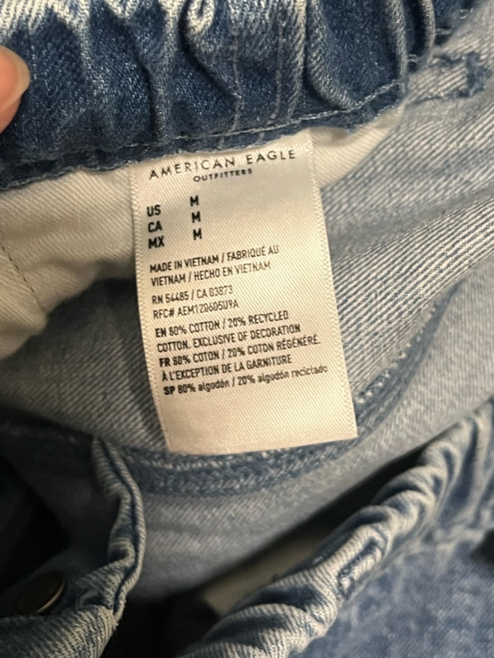 AE American Eagle Belted Loose Jean NWT Size Medium - Picture 9 of 15